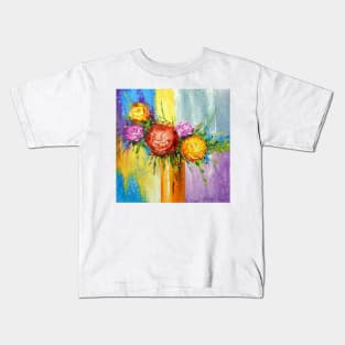 Bouquet of bright flowers Kids T-Shirt